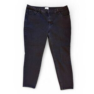 Time And Tru Off-Black Skinny Jeans 16 Short High Rise